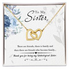 To My Sister - Interlocking Hearts Necklace