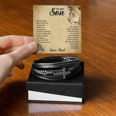 To My Son - Cross Bracelet